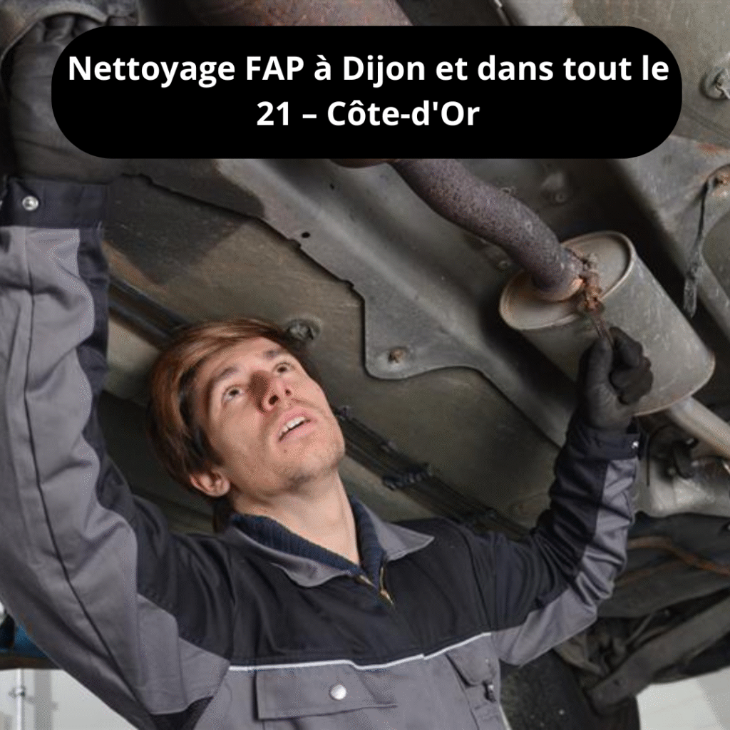 Technicien qui démonte un FAP à Dijon