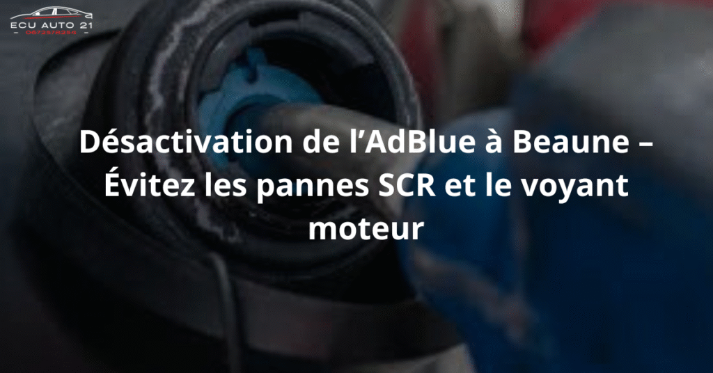 Technicien réalisant une désactivation AdBlue sur voiture à Beaune